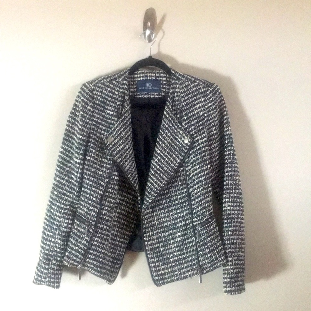 Tart collection size small metallic tweed jacket